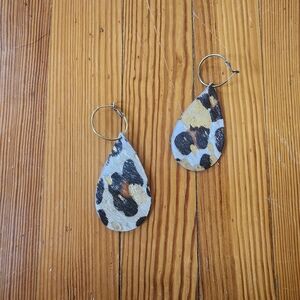 Leopard Print Teardrop Earrings *little Dirty